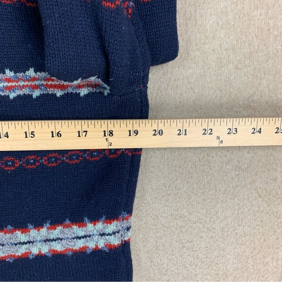 🚨⛔️SOLD⛔️🚨 J. Crew 100% Lambs wool Cardigan Size Small Blue Shawl Chunky Knit - Picture 7 of 8